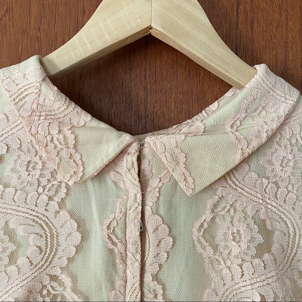 Vintage Ofelia’s pale pink lace cotton lined dress - Picture 9 of 15